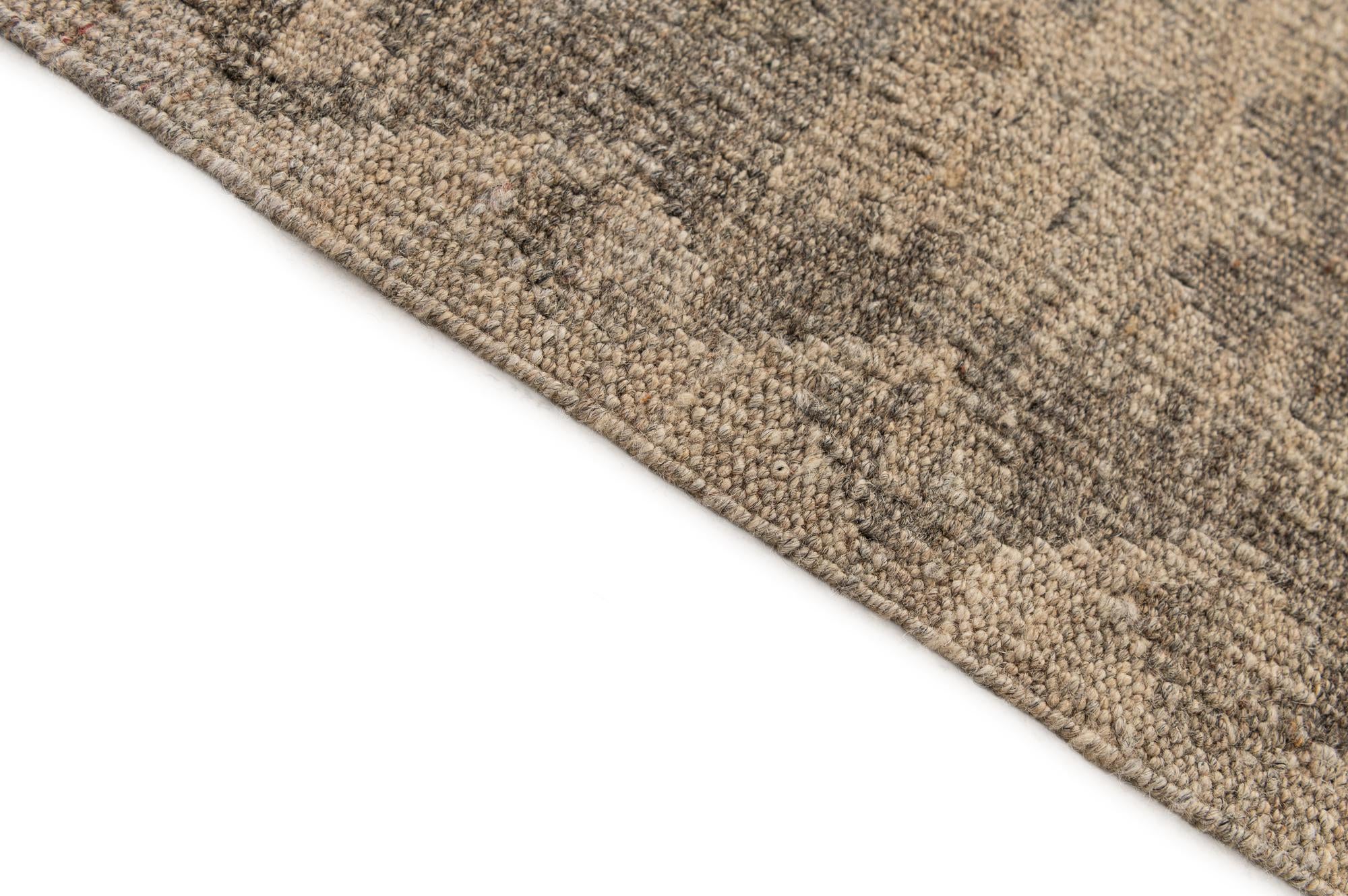 6' 7 x 9' 9 Hand Woven Kilim Maymana Wool Rug