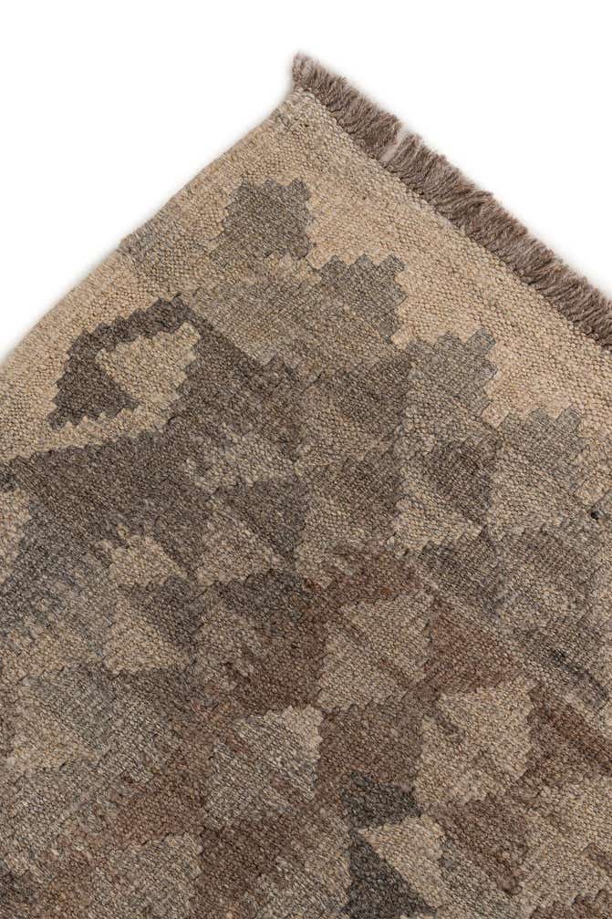 6' 7 x 9' 9 Hand Woven Kilim Maymana Wool Rug