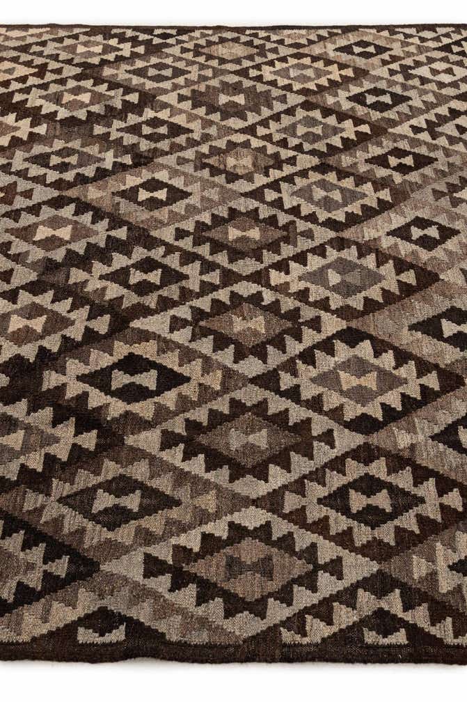 6' 9 x 9' 1 Hand Woven Kilim Maymana Wool Rug