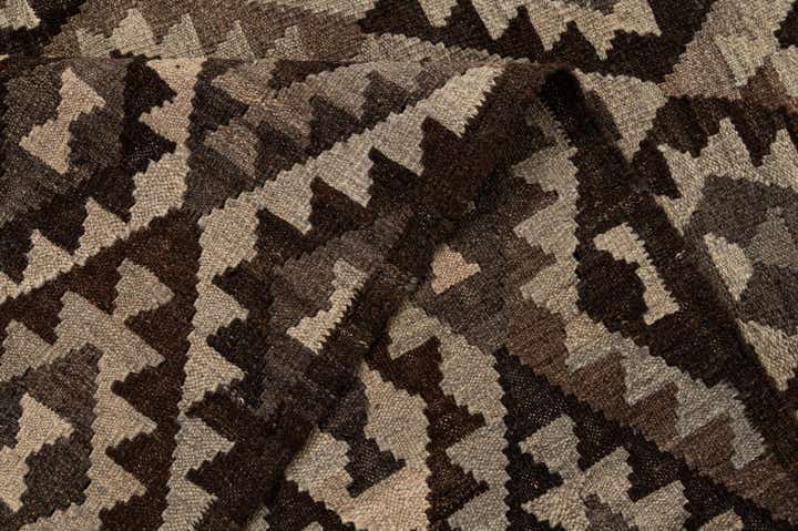 6' 9 x 9' 1 Hand Woven Kilim Maymana Wool Rug