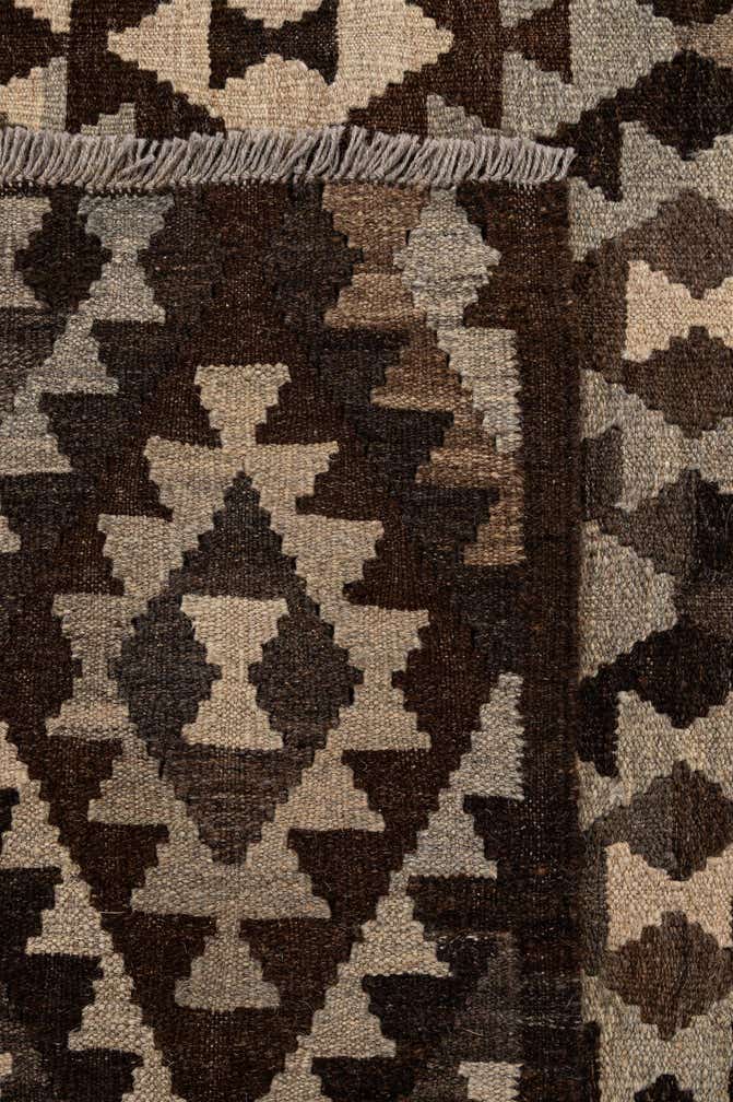 6' 9 x 9' 1 Hand Woven Kilim Maymana Wool Rug