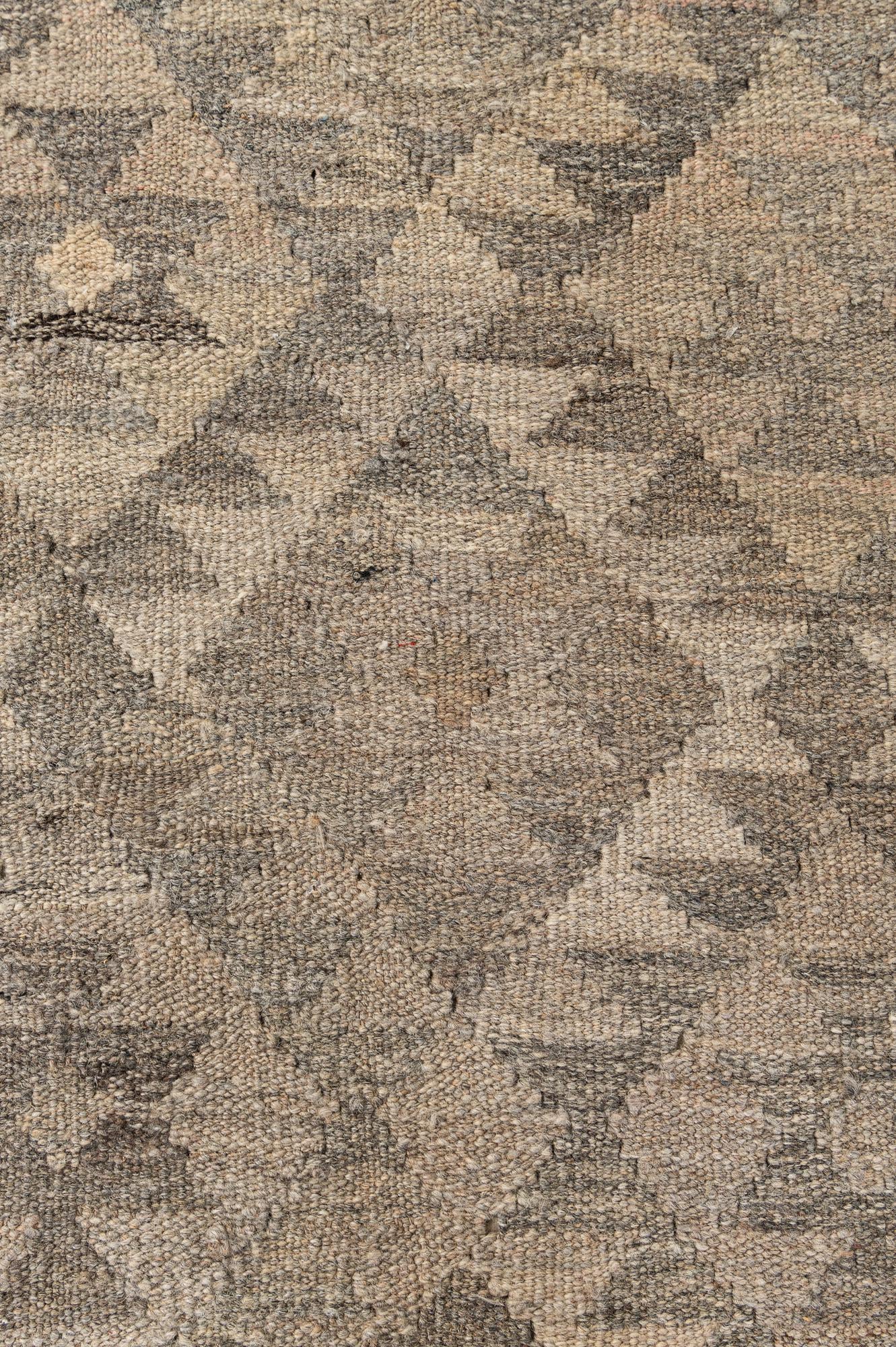 6' 6 x 9' 11 Hand Woven Kilim Maymana Wool Rug