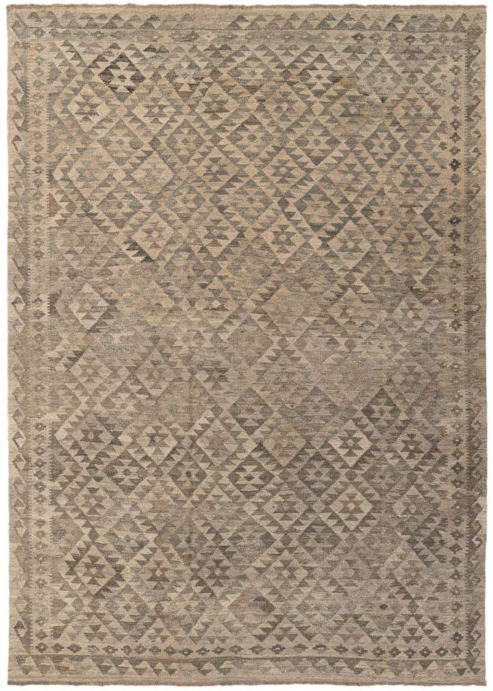 6' 6 x 9' 11 Hand Woven Kilim Maymana Wool Rug