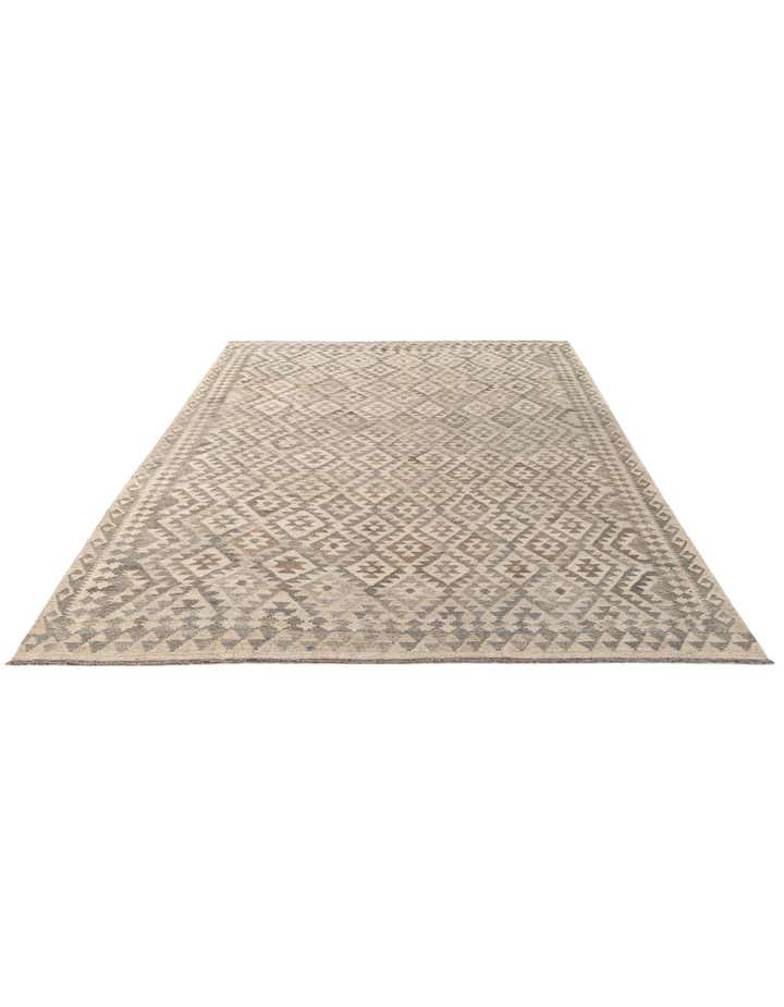 6' 9 x 10' 2 Hand Woven Kilim Maymana Wool Rug