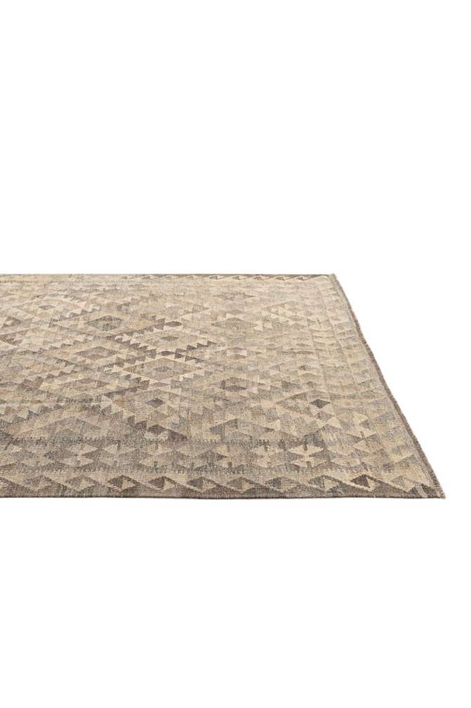 6' 7 x 10' 4 Hand Woven Kilim Maymana Wool Rug