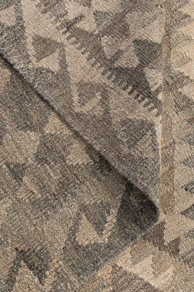 6' 7 x 10' 4 Hand Woven Kilim Maymana Wool Rug