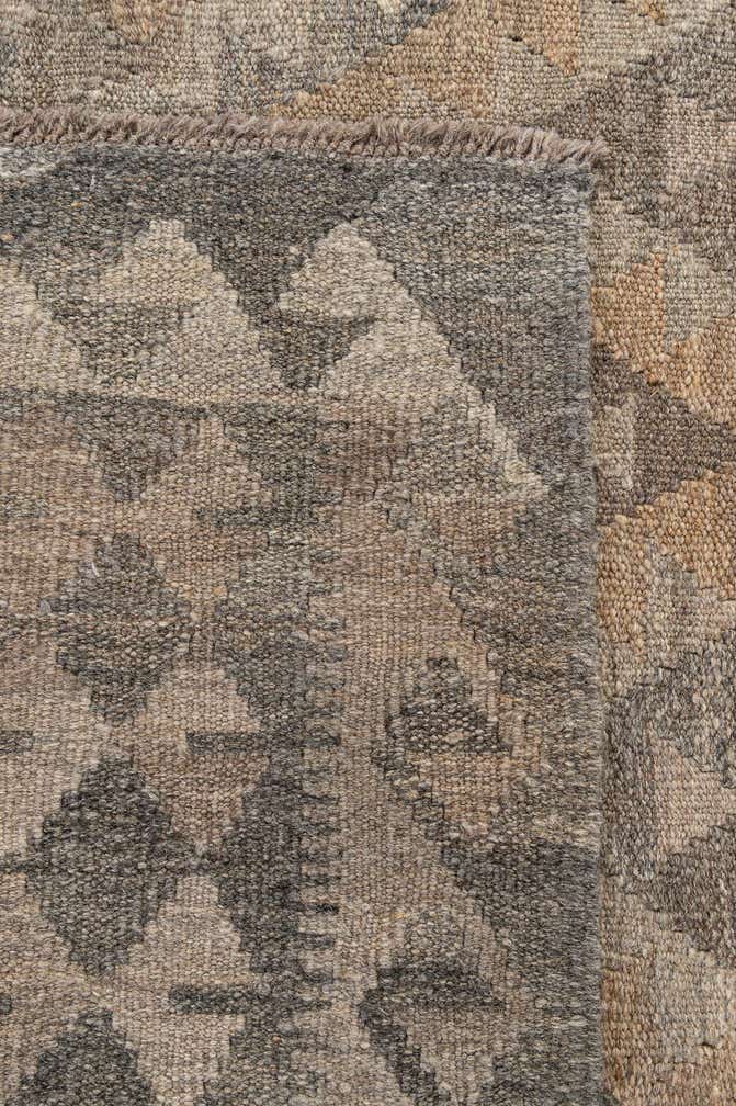 6' 7 x 10' 4 Hand Woven Kilim Maymana Wool Rug