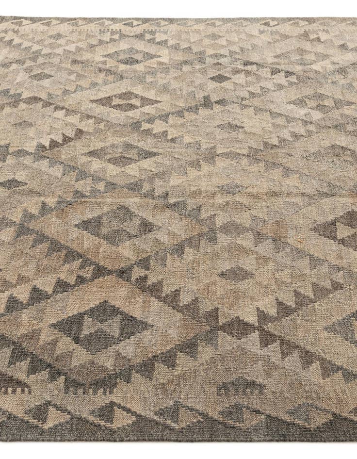 Detail image of 6' 8 x 10' 3  Hand Woven Kilim Maymana Wool Rug