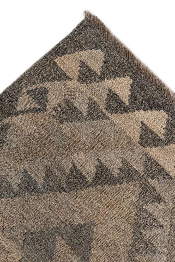 6' 8 x 10' 3 Hand Woven Kilim Maymana Wool Rug