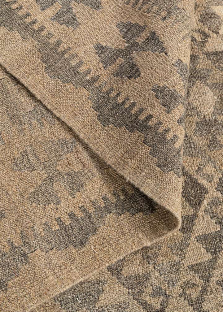 6' 8 x 10' 3 Hand Woven Kilim Maymana Wool Rug