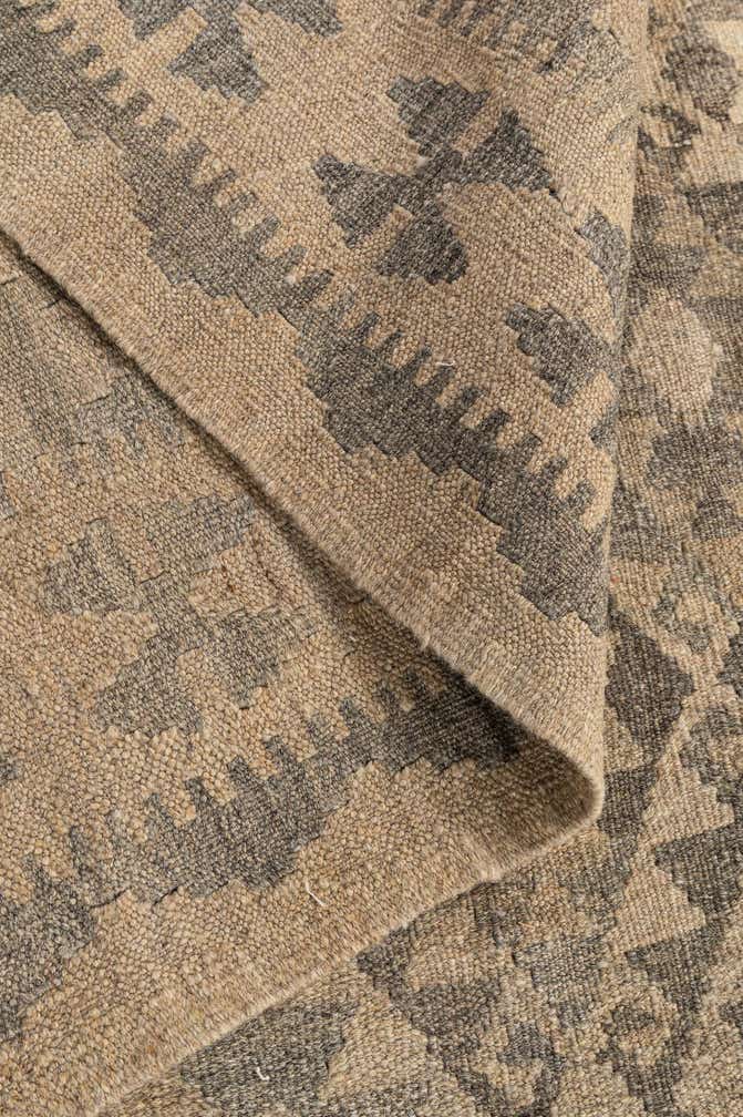 6' 8 x 10' 3 Hand Woven Kilim Maymana Wool Rug