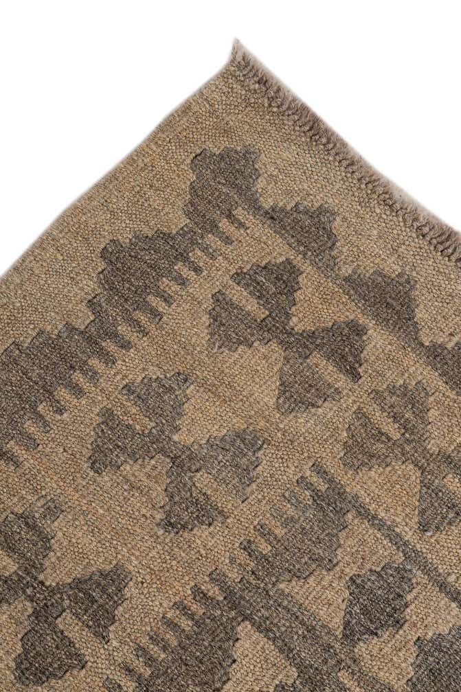 6' 8 x 10' 3 Hand Woven Kilim Maymana Wool Rug