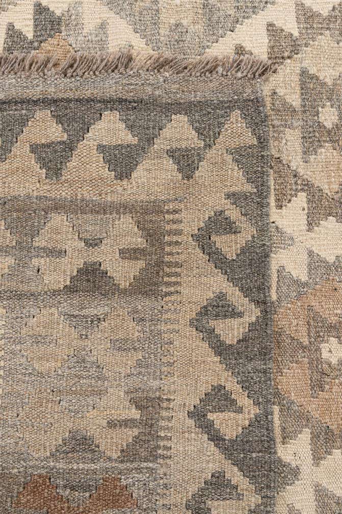 6' 6 x 10' 3 Hand Woven Kilim Maymana Wool Rug
