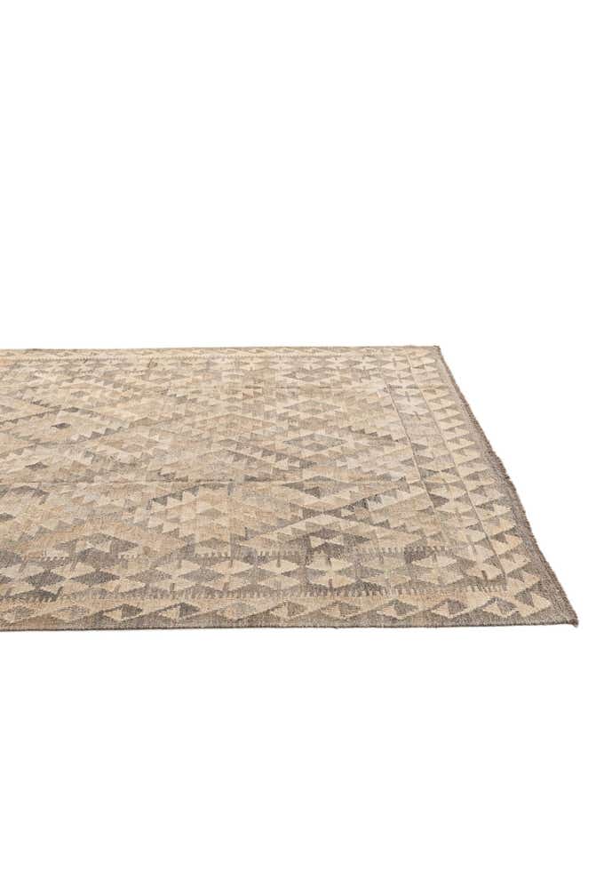 6' 8 x 10' 2 Hand Woven Kilim Maymana Wool Rug