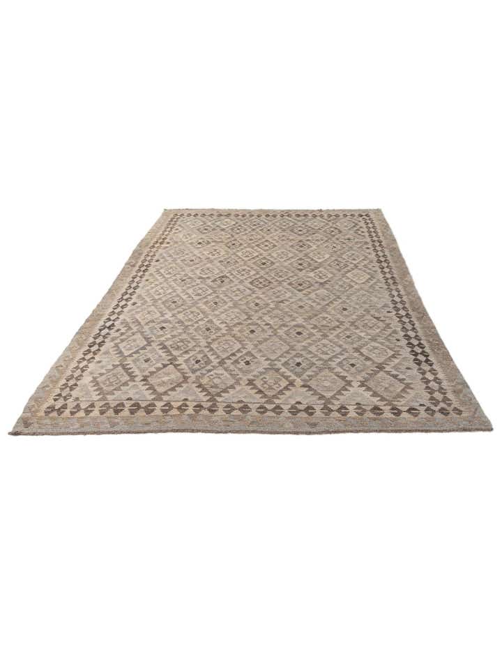 6' 6 x 10' Hand Woven Kilim Maymana Wool Rug