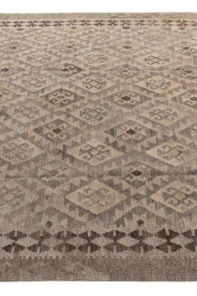 6' 6 x 10' Hand Woven Kilim Maymana Wool Rug