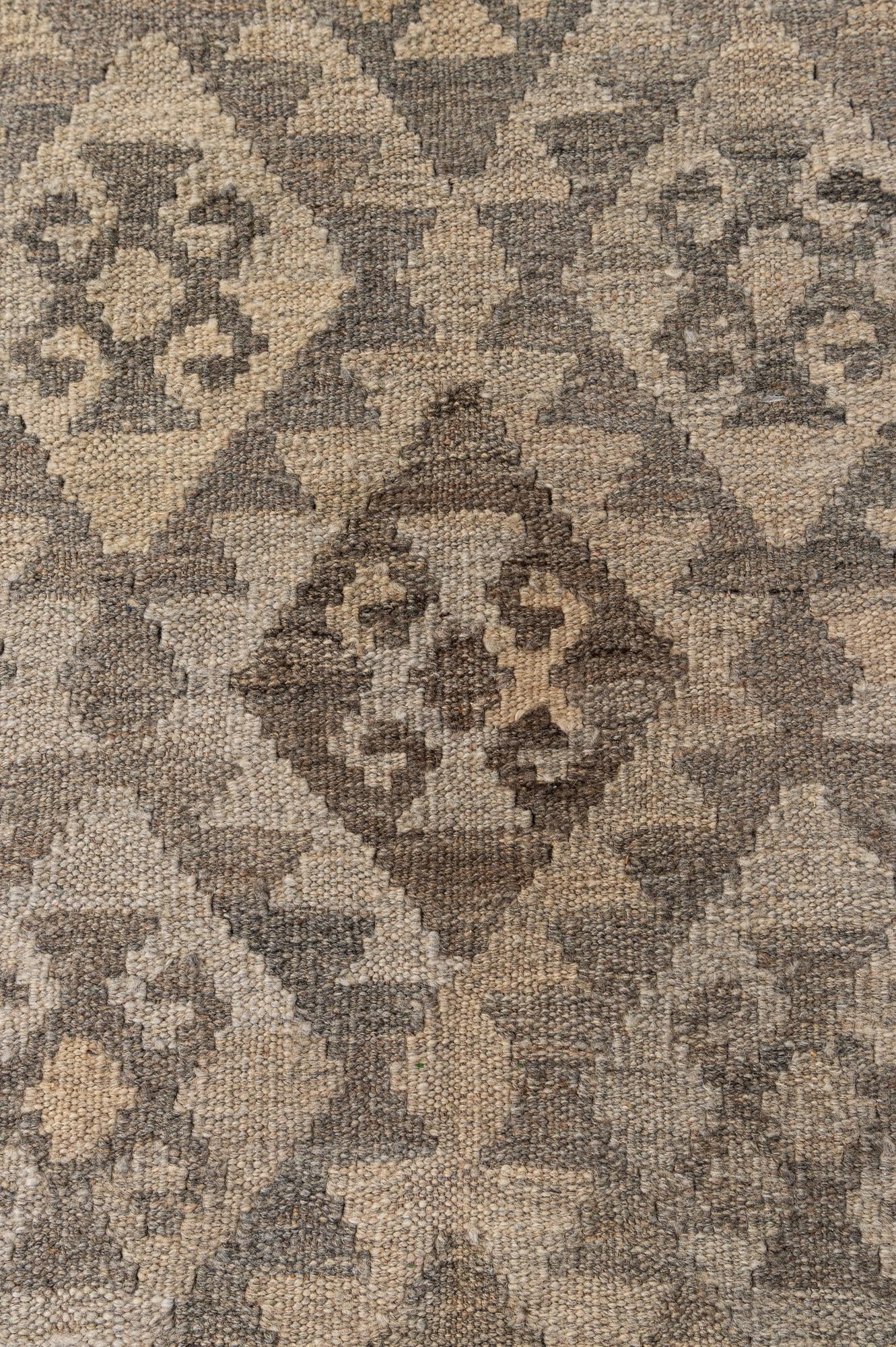 6' 6 x 10' Hand Woven Kilim Maymana Wool Rug