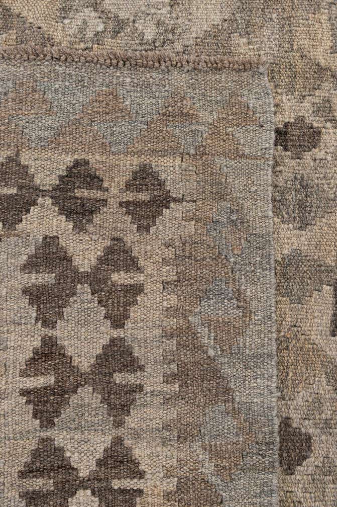6' 6 x 10' Hand Woven Kilim Maymana Wool Rug
