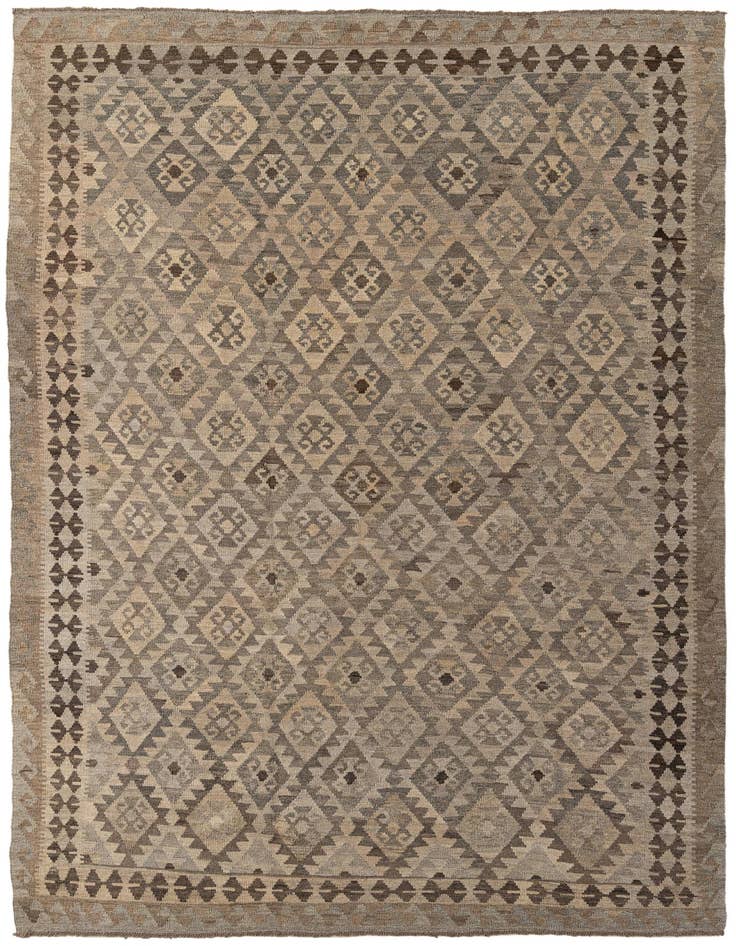 Detail image of 6' 6 x 10' Hand Woven Kilim Maymana Wool Rug