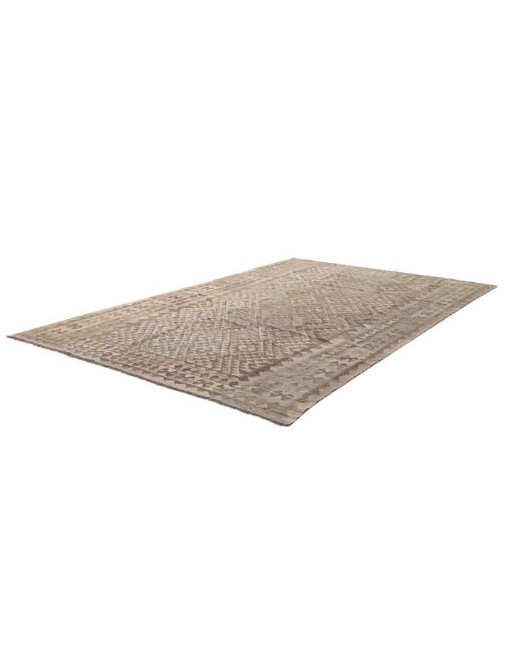 6' 6 x 10' 3 Hand Woven Kilim Maymana Wool Rug