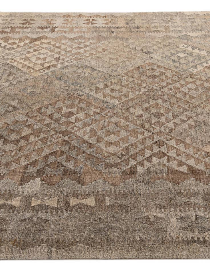 Detail image of 6' 6 x 10' 3 Hand Woven Kilim Maymana Wool Rug
