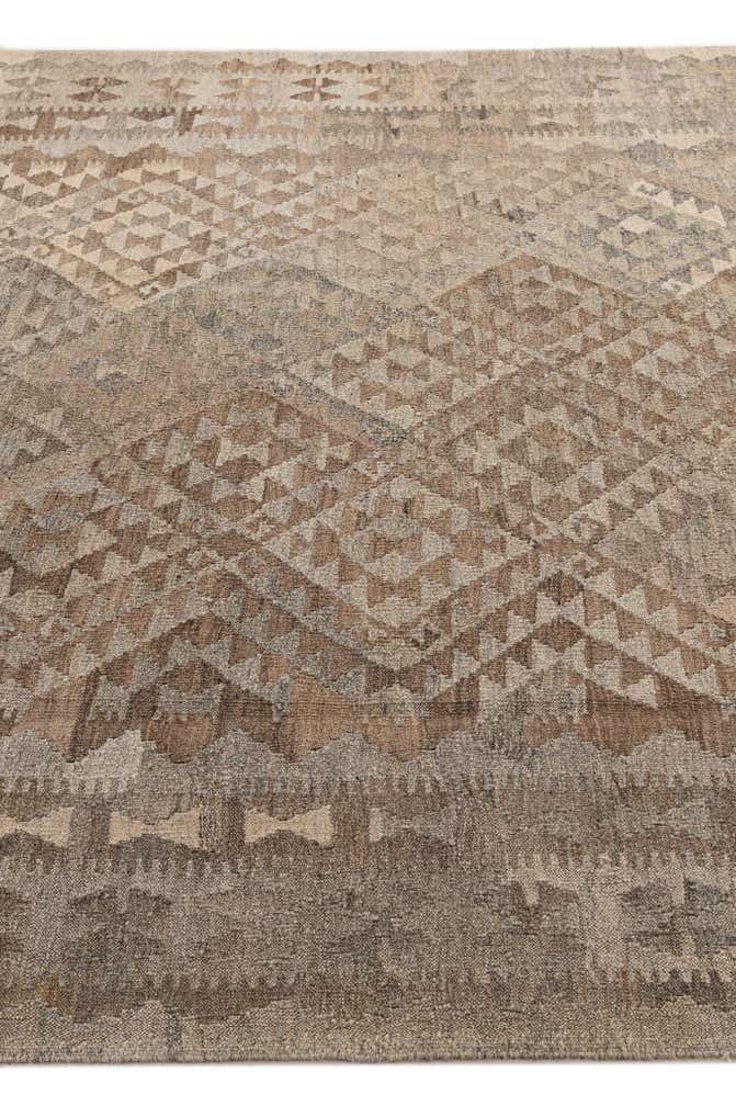 6' 6 x 10' 3 Hand Woven Kilim Maymana Wool Rug