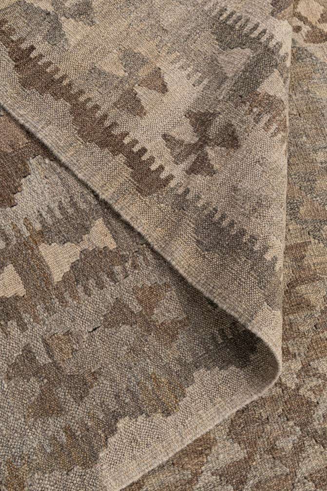 6' 6 x 10' 3 Hand Woven Kilim Maymana Wool Rug