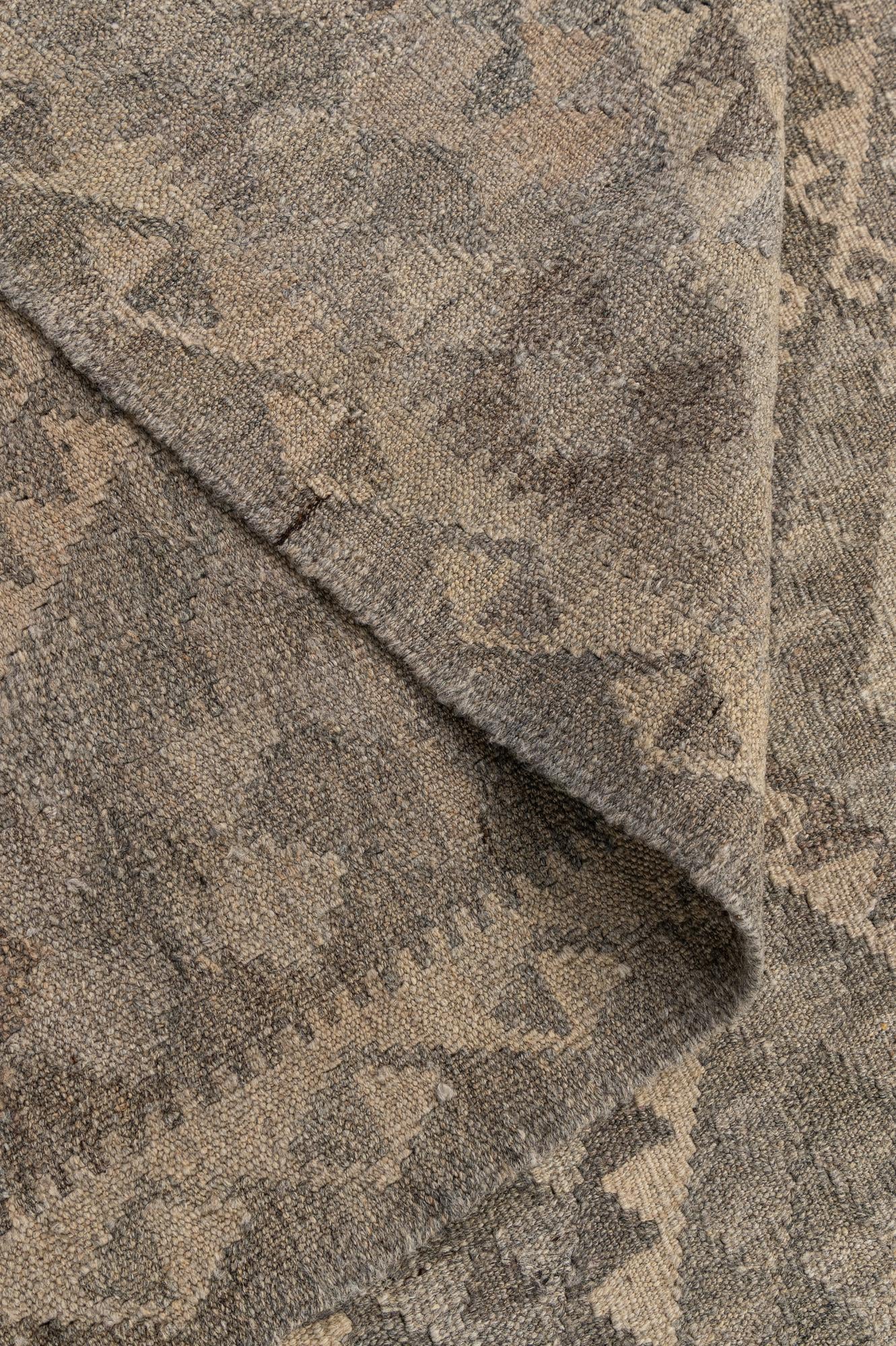 6' 6 x 10' Hand Woven Kilim Maymana Wool Rug