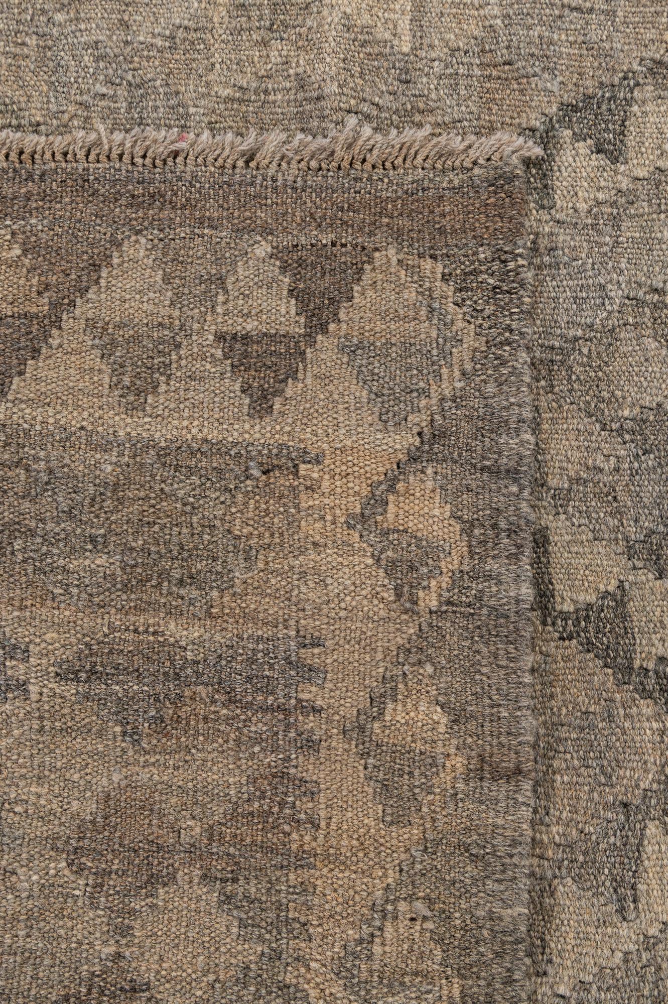 6' 6 x 10' Hand Woven Kilim Maymana Wool Rug