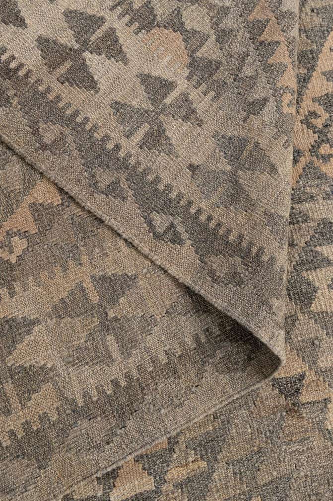 6' 10 x 10' 2 Hand Woven Kilim Maymana Wool Rug
