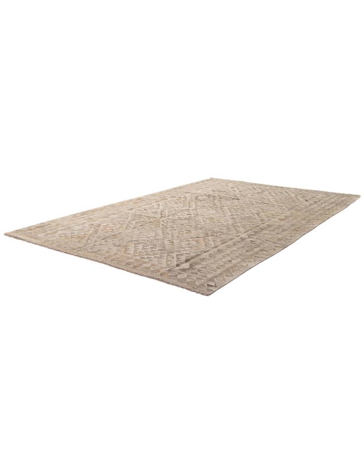 Detail image of 6' 8 x 10' Hand Woven Kilim Maymana Wool Rug