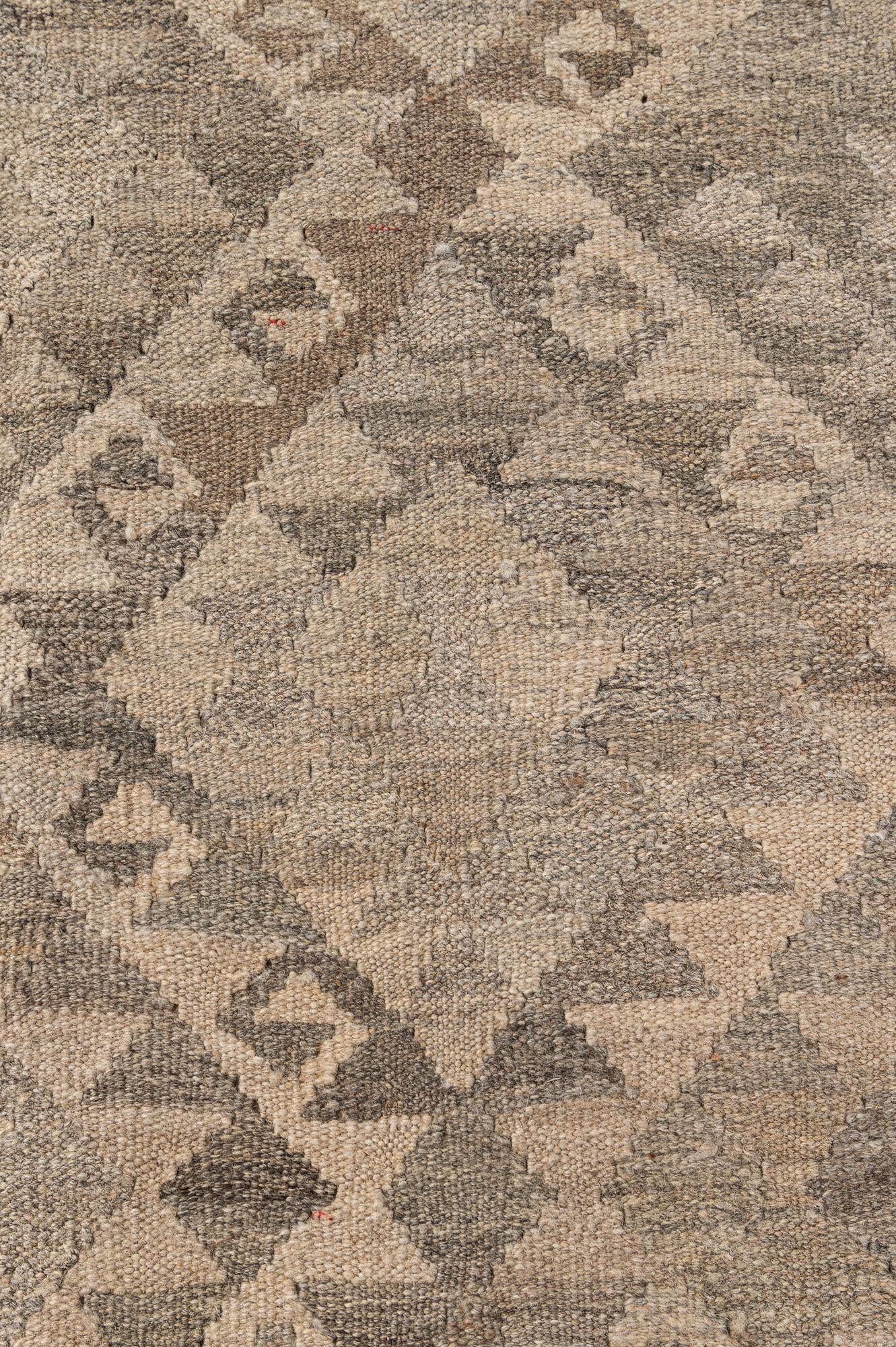 6' 8 x 10' Hand Woven Kilim Maymana Wool Rug