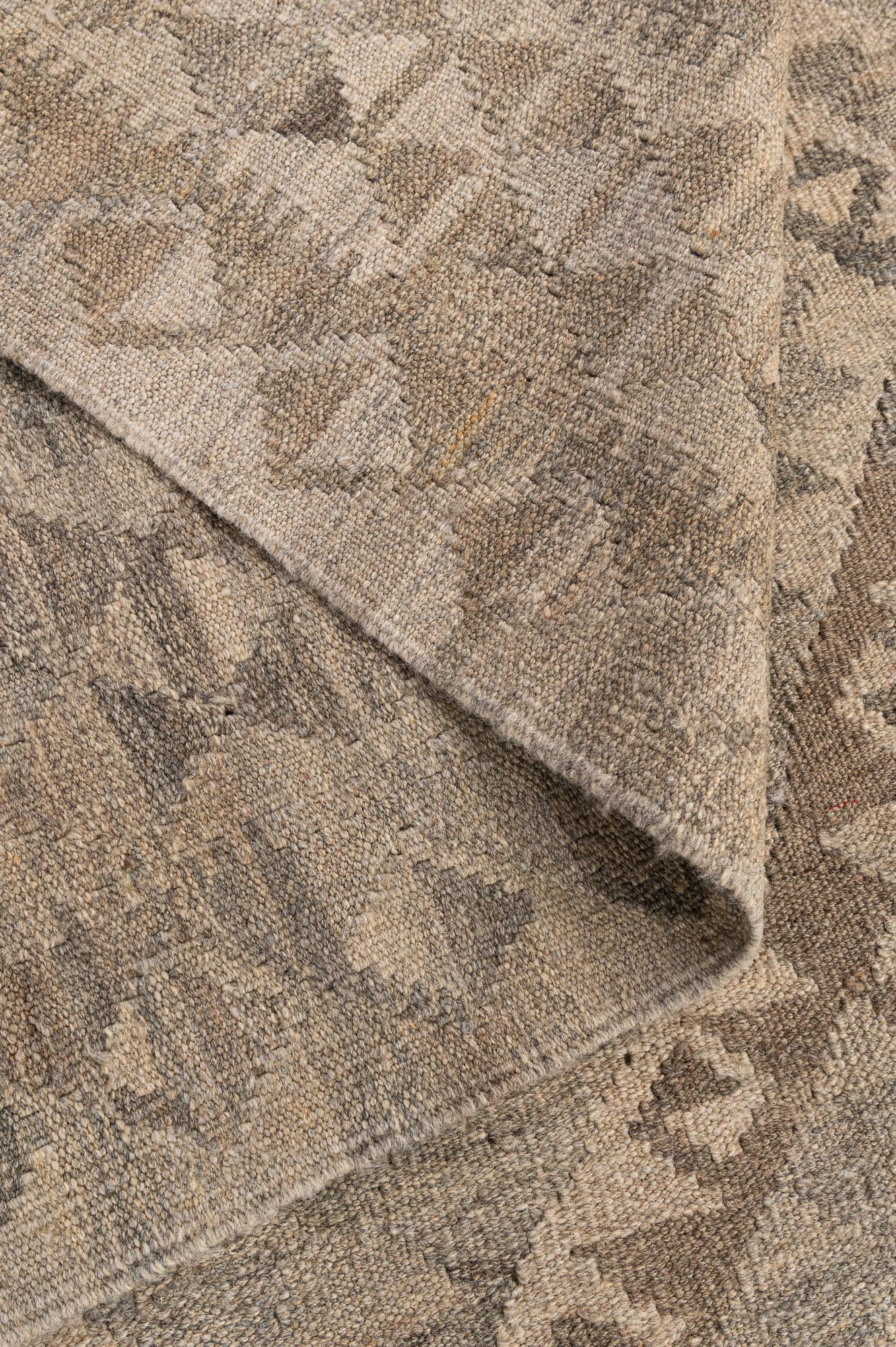 6' 8 x 10' Hand Woven Kilim Maymana Wool Rug