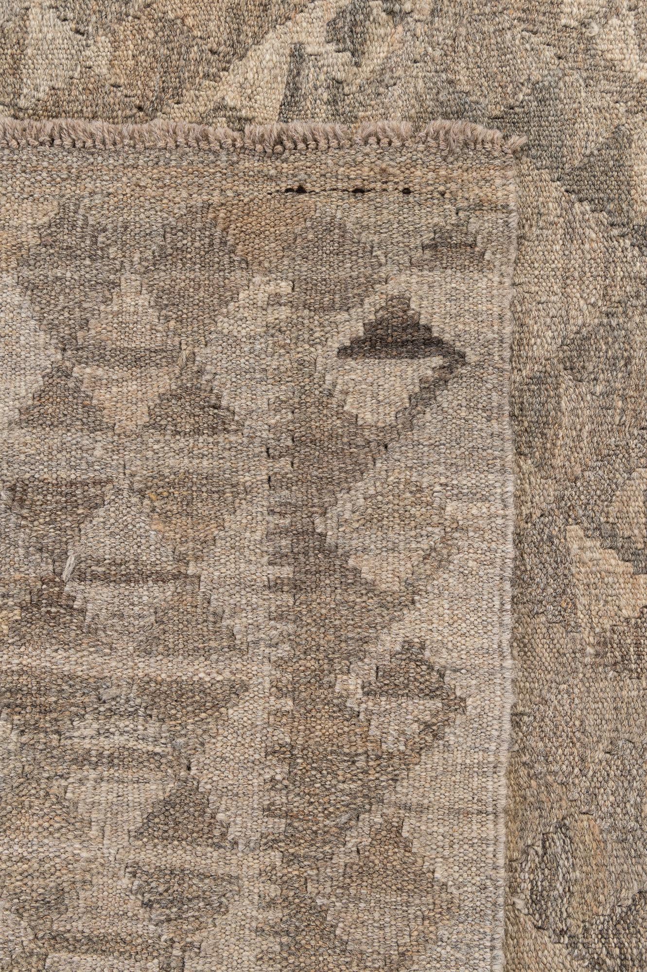 6' 8 x 10' Hand Woven Kilim Maymana Wool Rug