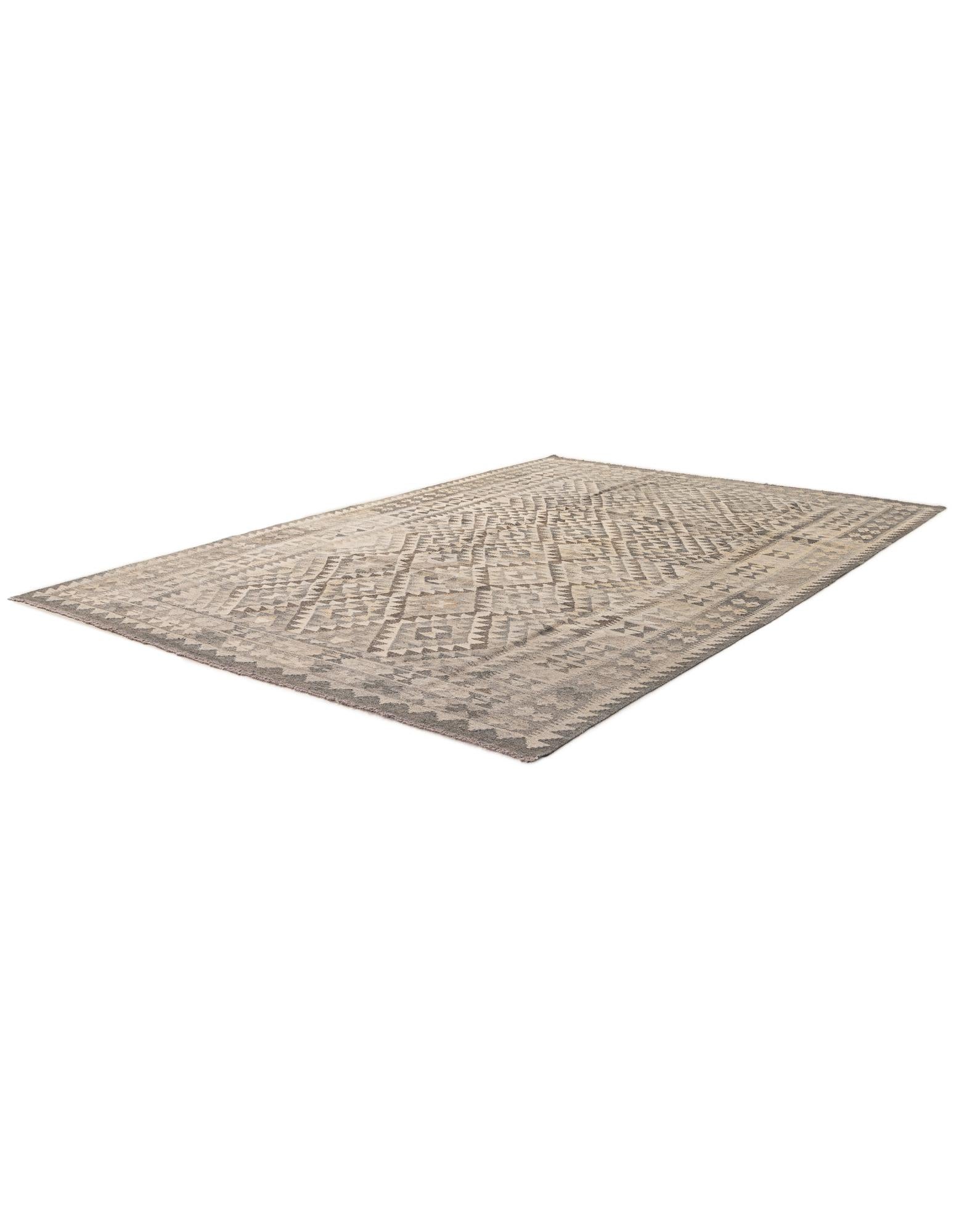6' 9 x 10' 1 Hand Woven Kilim Maymana Wool Rug