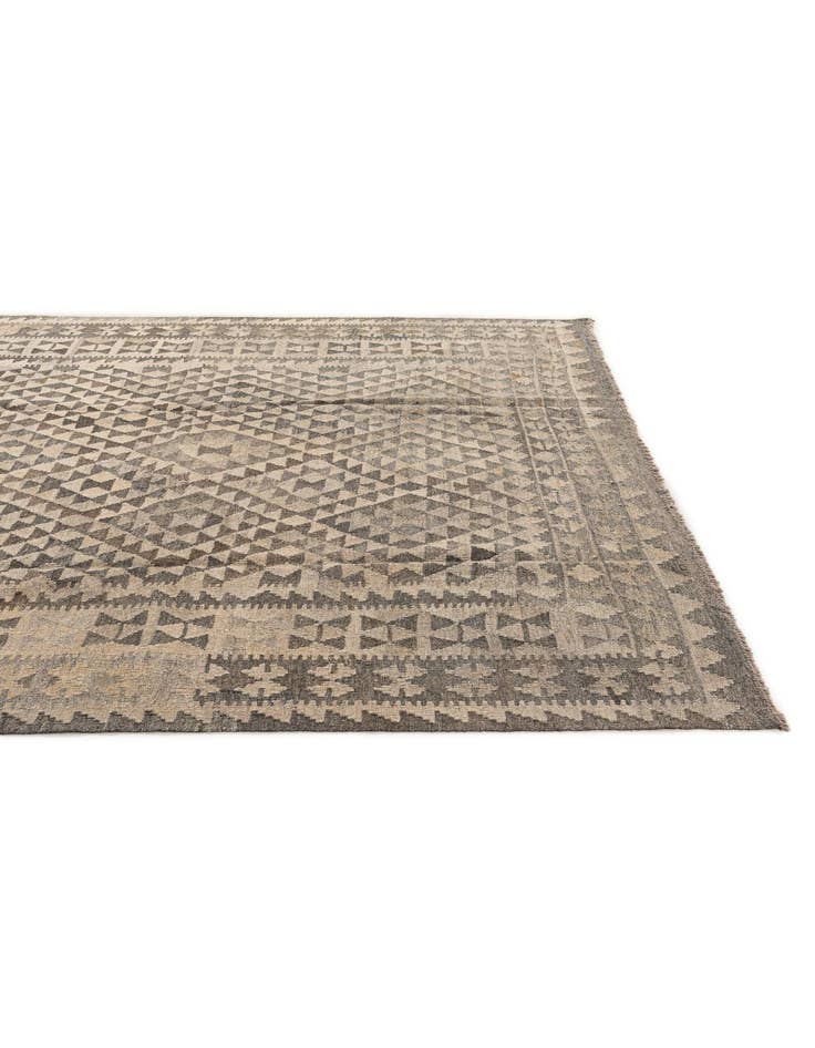 Detail image of 6' 9 x 10' 1  Hand Woven Kilim Maymana Wool Rug