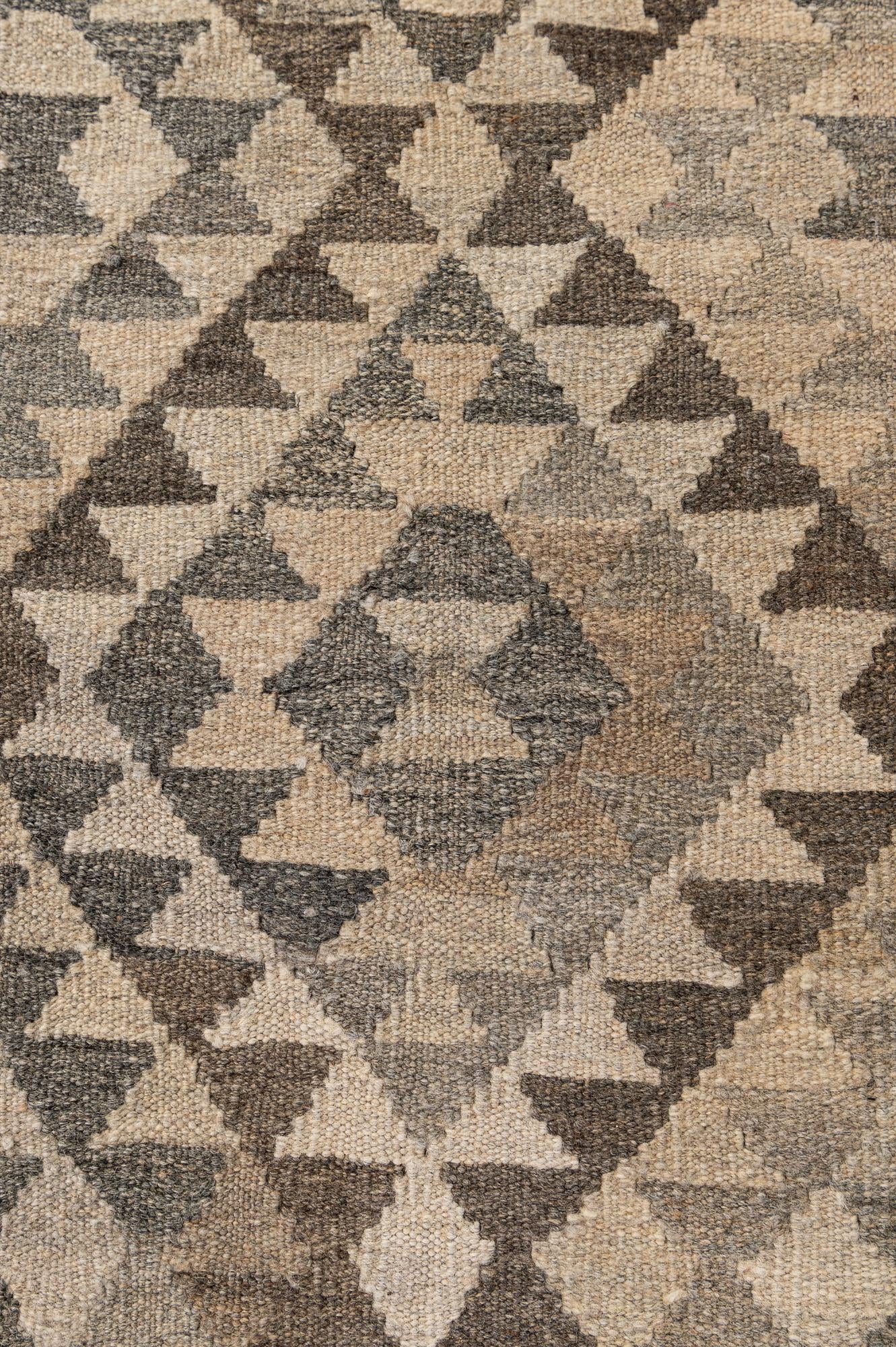 6' 9 x 10' 1 Hand Woven Kilim Maymana Wool Rug
