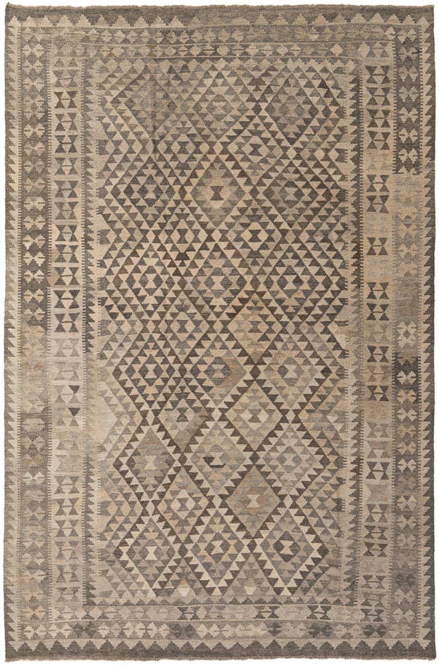 Detail image of 6' 9 x 10' 1 Hand Woven Kilim Maymana Wool Rug