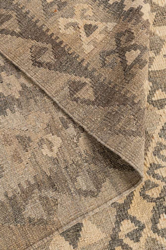 6' 9 x 9' 5 Hand Woven Kilim Maymana Wool Rug