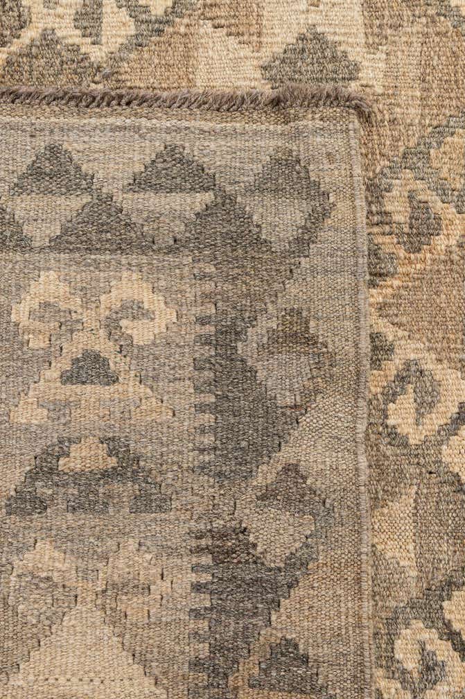 6' 9 x 9' 5 Hand Woven Kilim Maymana Wool Rug