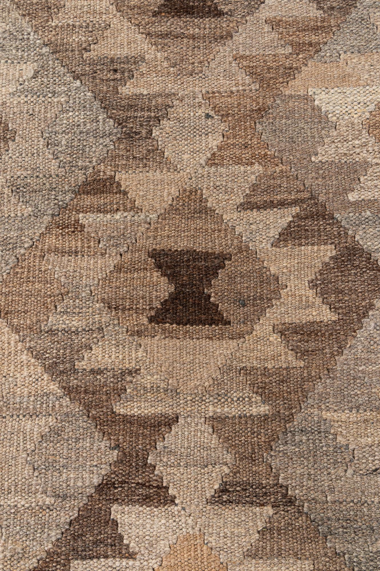 7' 4 x 9' 5 Hand Woven Kilim Maymana Wool Rug