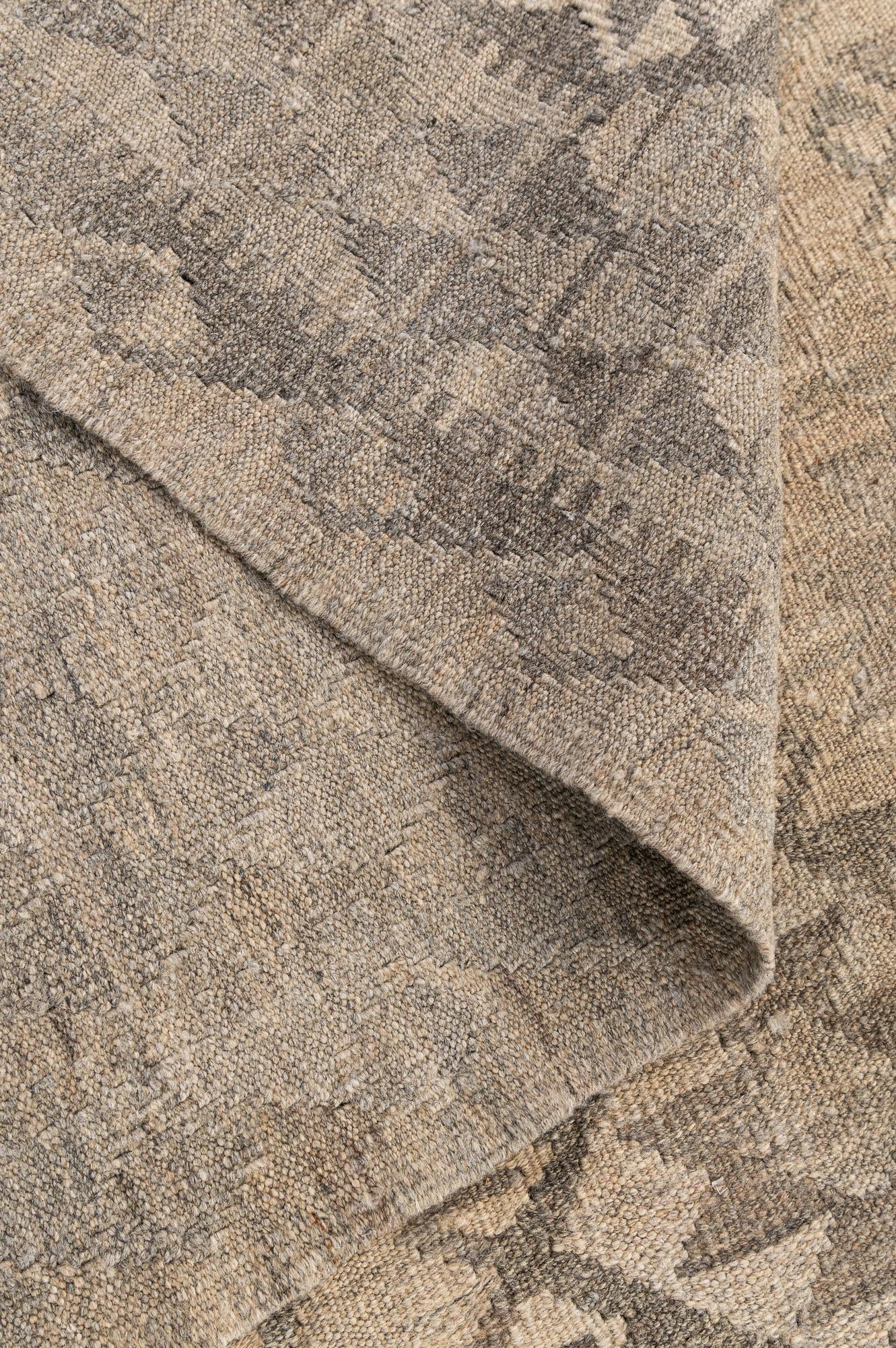 6' 10 x 9' 5 Hand Woven Kilim Maymana Wool Rug