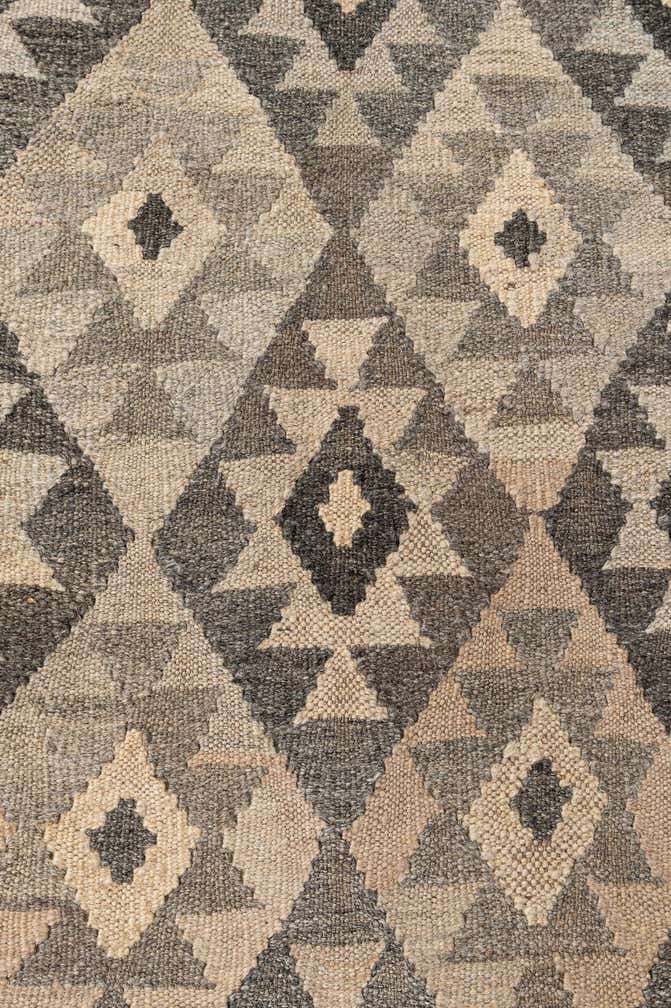 6' 11 x 9' 7 Hand Woven Kilim Maymana Wool Rug