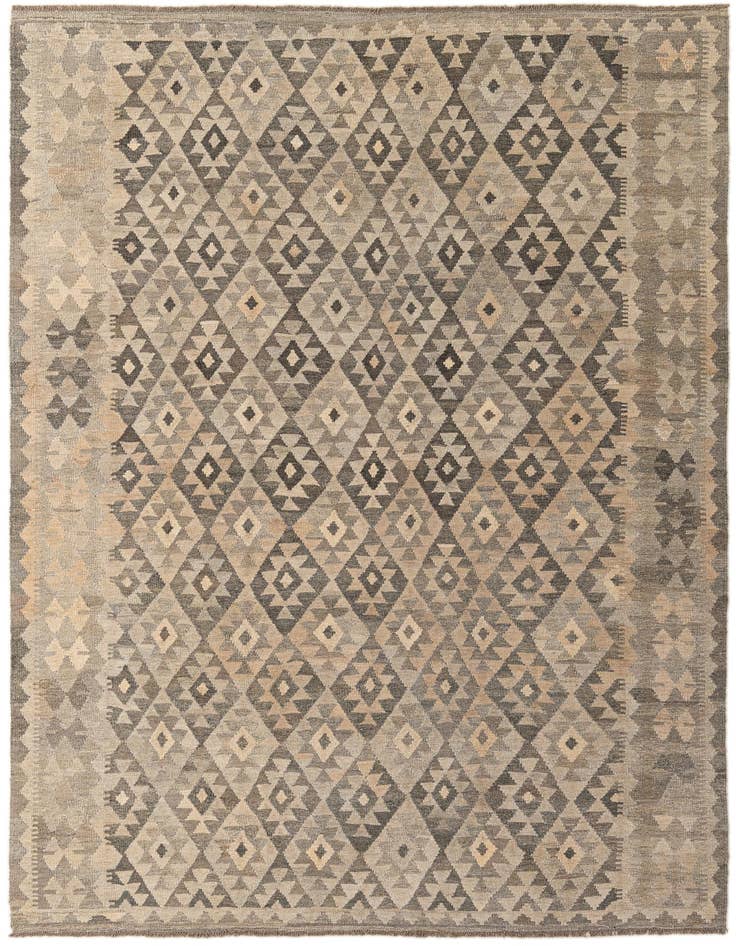 Detail image of 6' 11 x 9' 7 Hand Woven Kilim Maymana Wool Rug