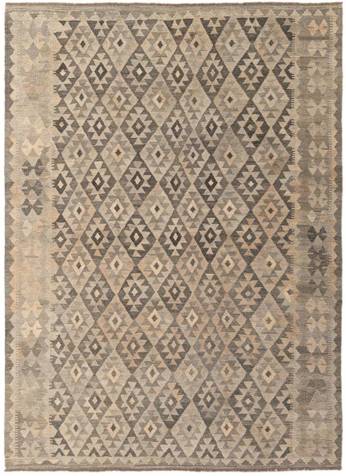 Detail image of 6' 11 x 9' 7 Hand Woven Kilim Maymana Wool Rug