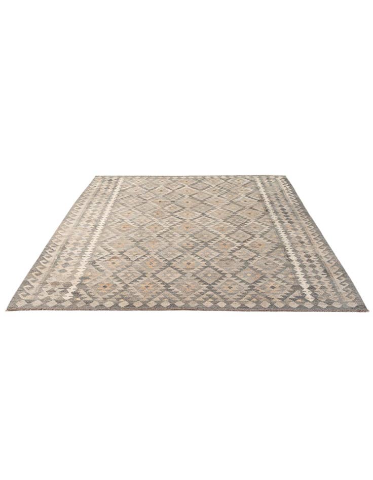 Detail image of 7' 1 x 9' 8 Hand Woven Kilim Maymana Wool Rug