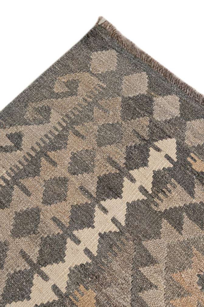 7' 1 x 9' 8 Hand Woven Kilim Maymana Wool Rug