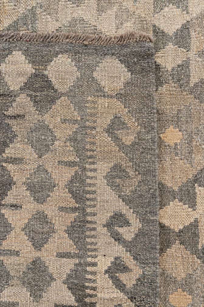 7' 1 x 9' 8 Hand Woven Kilim Maymana Wool Rug