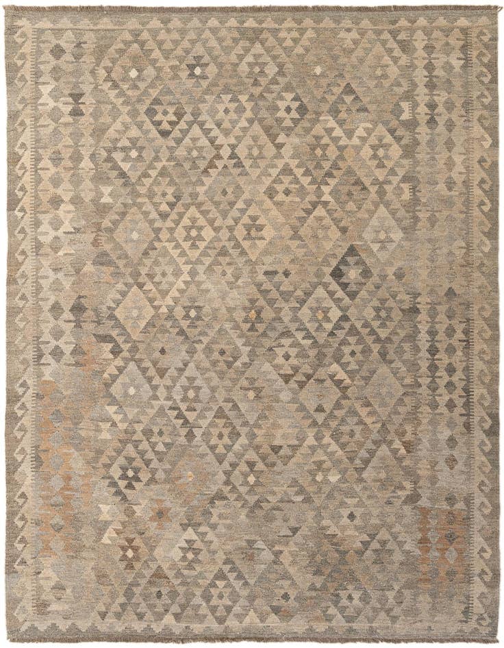 Detail image of 6' 11 x 9' 7 Hand Woven Kilim Maymana Wool Rug