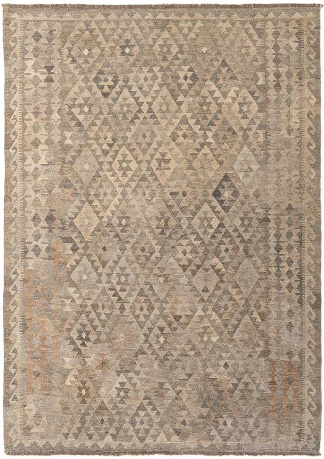 Detail image of 6' 11 x 9' 7 Hand Woven Kilim Maymana Wool Rug